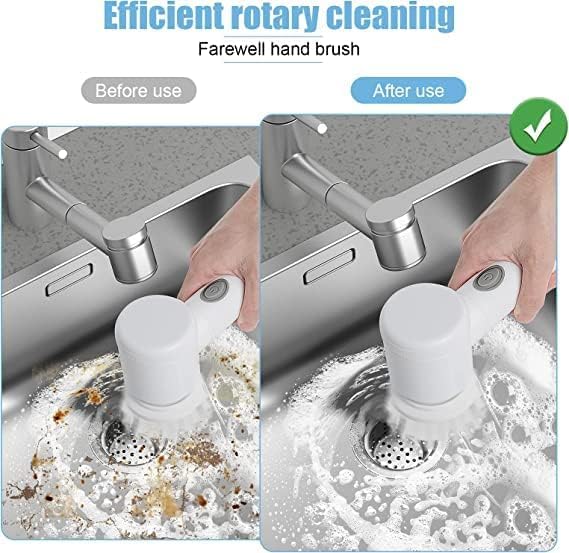 5-in-1 Magic Electric Spin Scrubber - Cordless Cleaning Brush