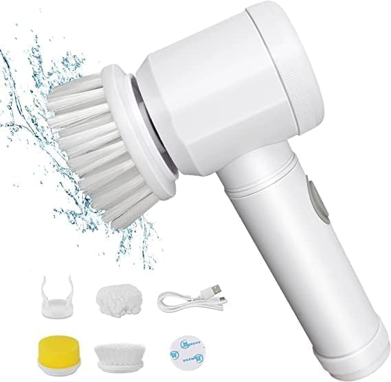 5-in-1 Magic Electric Spin Scrubber - Cordless Cleaning Brush